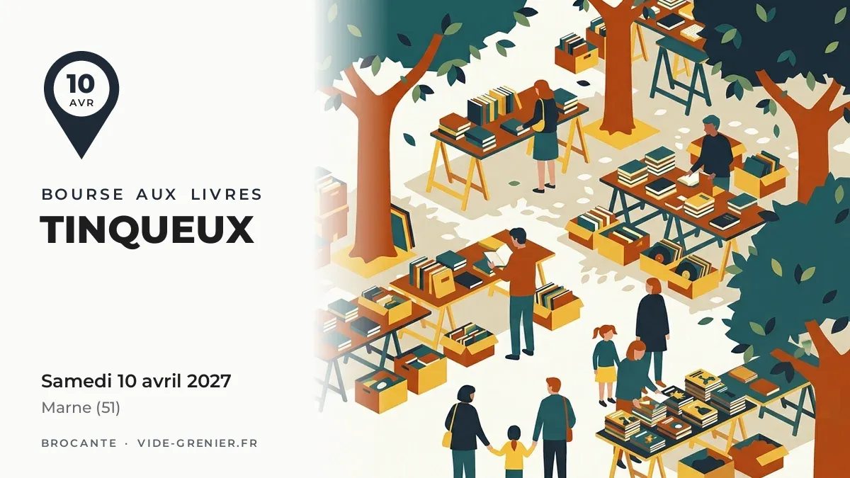 Bourse aux livres à Tinqueux, samedi 10 avril 2027