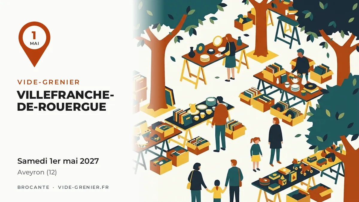 Vide-grenier à Villefranche-de-Rouergue, samedi 1er mai 2027