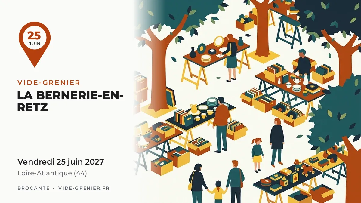 Vide-grenier à La Bernerie-en-Retz, vendredi 25 juin 2027