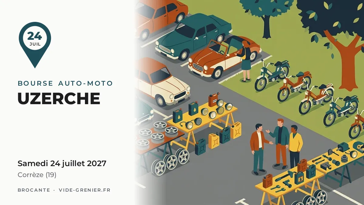 Bourse auto-moto à Uzerche, samedi 24 juillet 2027