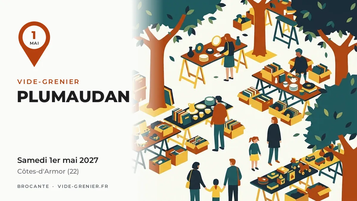 Vide-grenier à Plumaudan, samedi 1er mai 2027