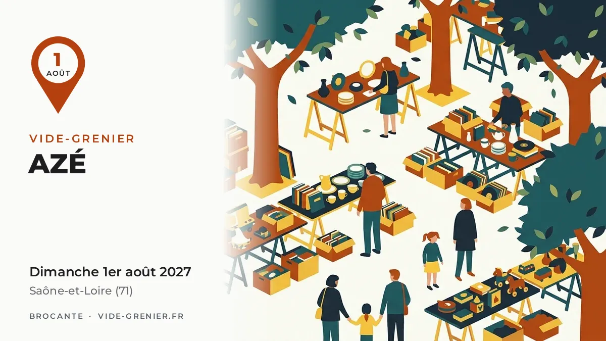 Vide-grenier à Azé, dimanche 1er août 2027