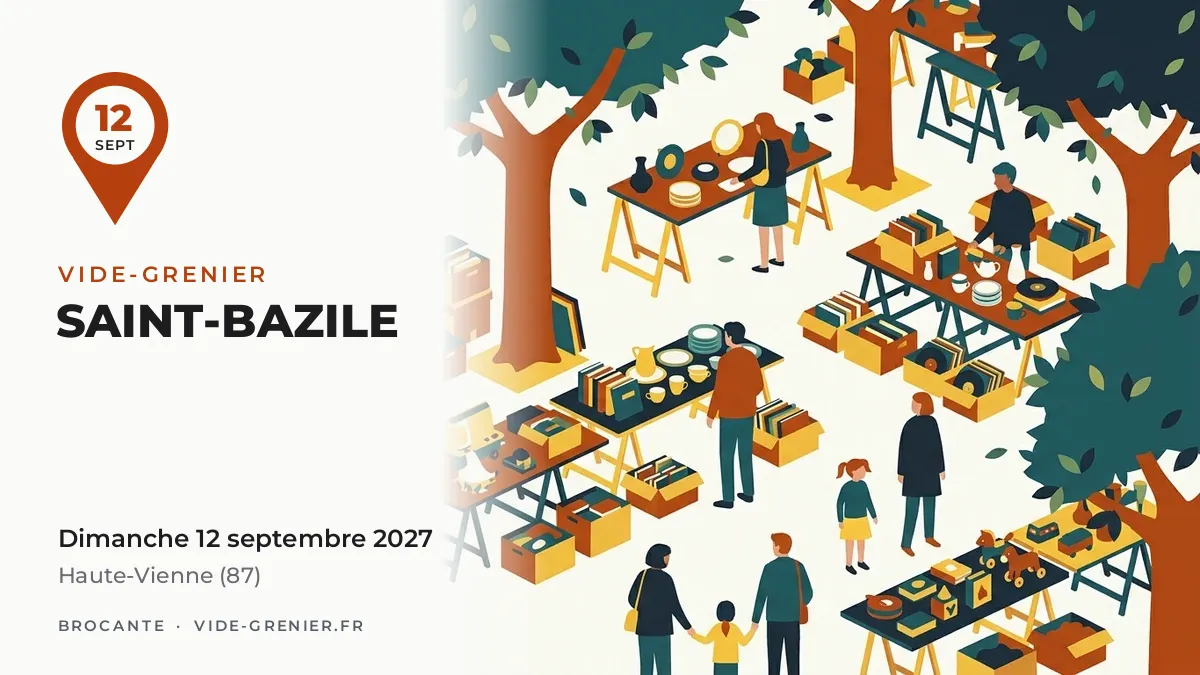Vide-grenier à Saint-Bazile, dimanche 12 septembre 2027
