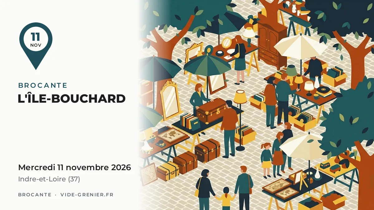 Brocante à L'Île-Bouchard, mercredi 11 novembre 2026
