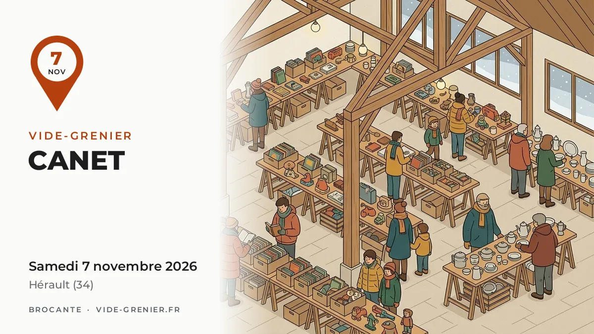 Vide-grenier à Canet, samedi 7 novembre 2026