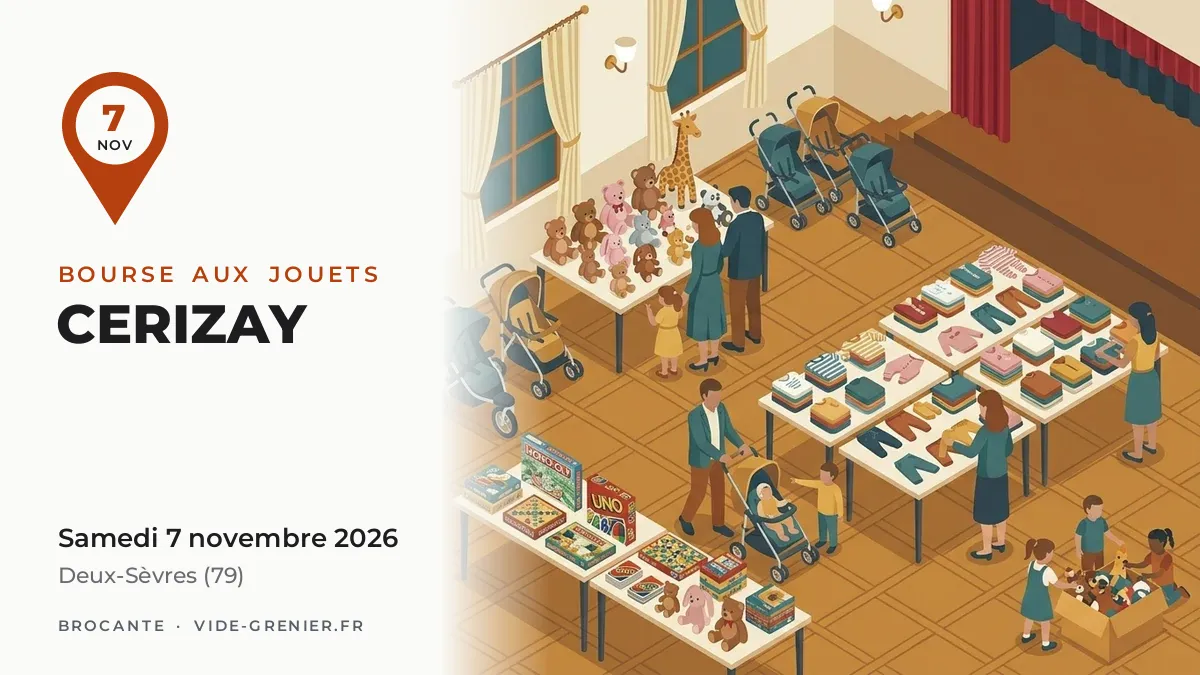 Bourse aux jouets à Cerizay, samedi 7 novembre 2026