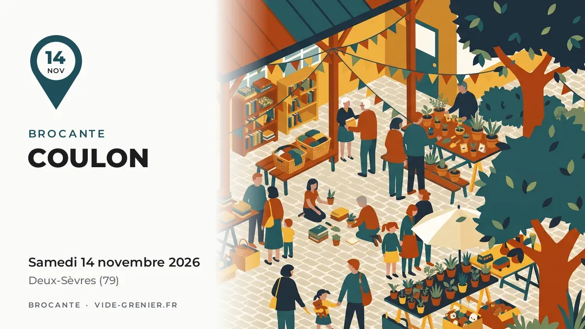 Brocante à Coulon, samedi 14 novembre 2026