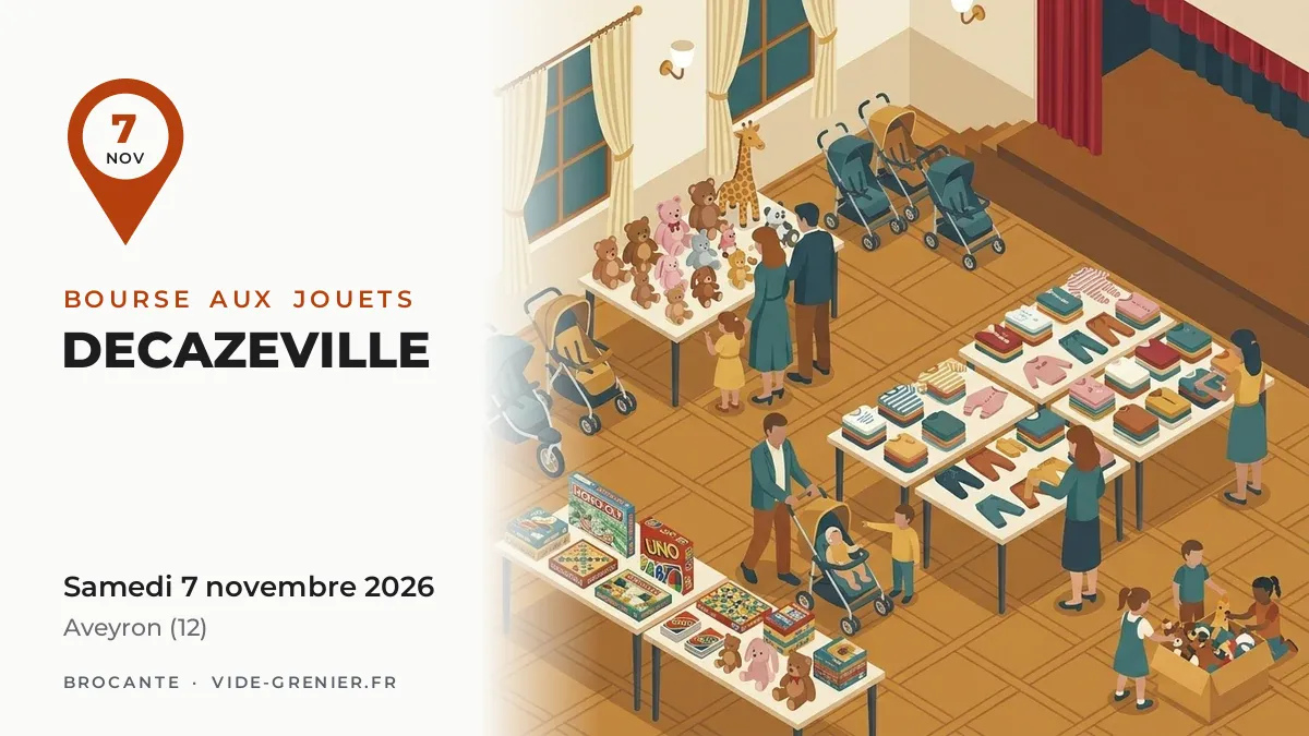Bourse aux jouets à Decazeville, samedi 7 novembre 2026