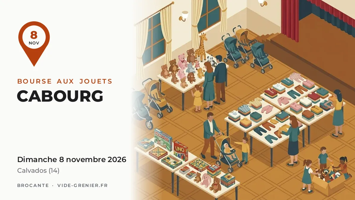 Bourse aux jouets à Cabourg, dimanche 8 novembre 2026