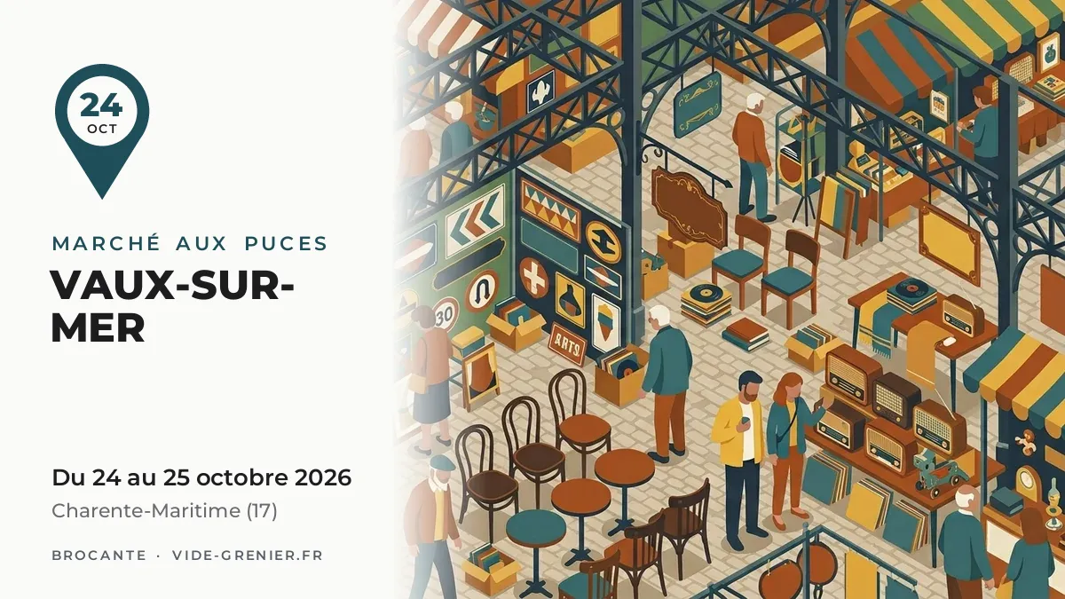 Marché aux puces à Vaux-sur-Mer, du 24 au 25 octobre 2026