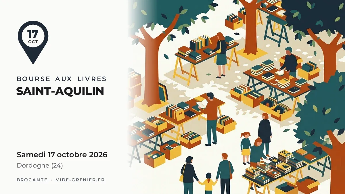 Bourse aux livres à Saint-Aquilin, samedi 17 octobre 2026