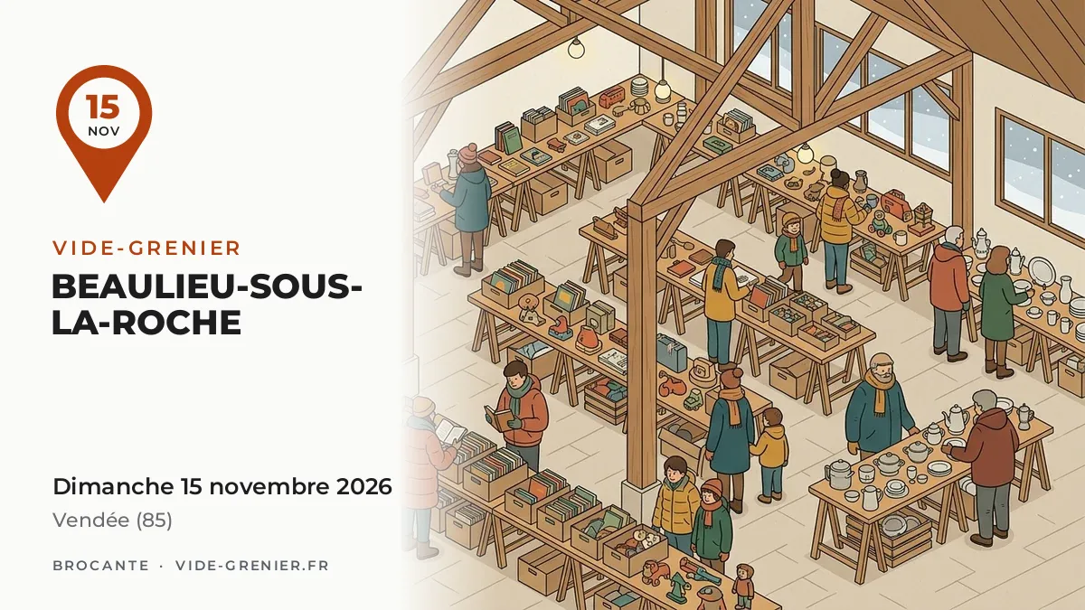 Vide-grenier à Beaulieu-sous-la-Roche, dimanche 15 novembre 2026