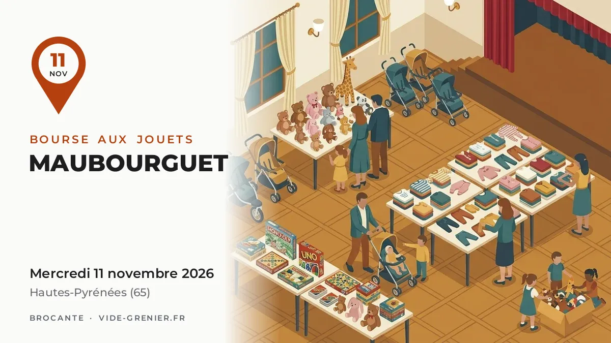 Bourse aux jouets à Maubourguet, mercredi 11 novembre 2026