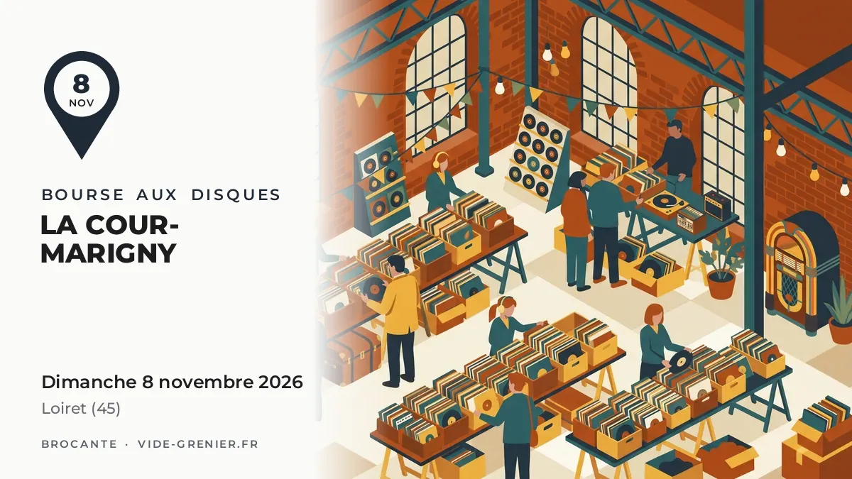 Bourse aux disques à La Cour-Marigny, dimanche 8 novembre 2026