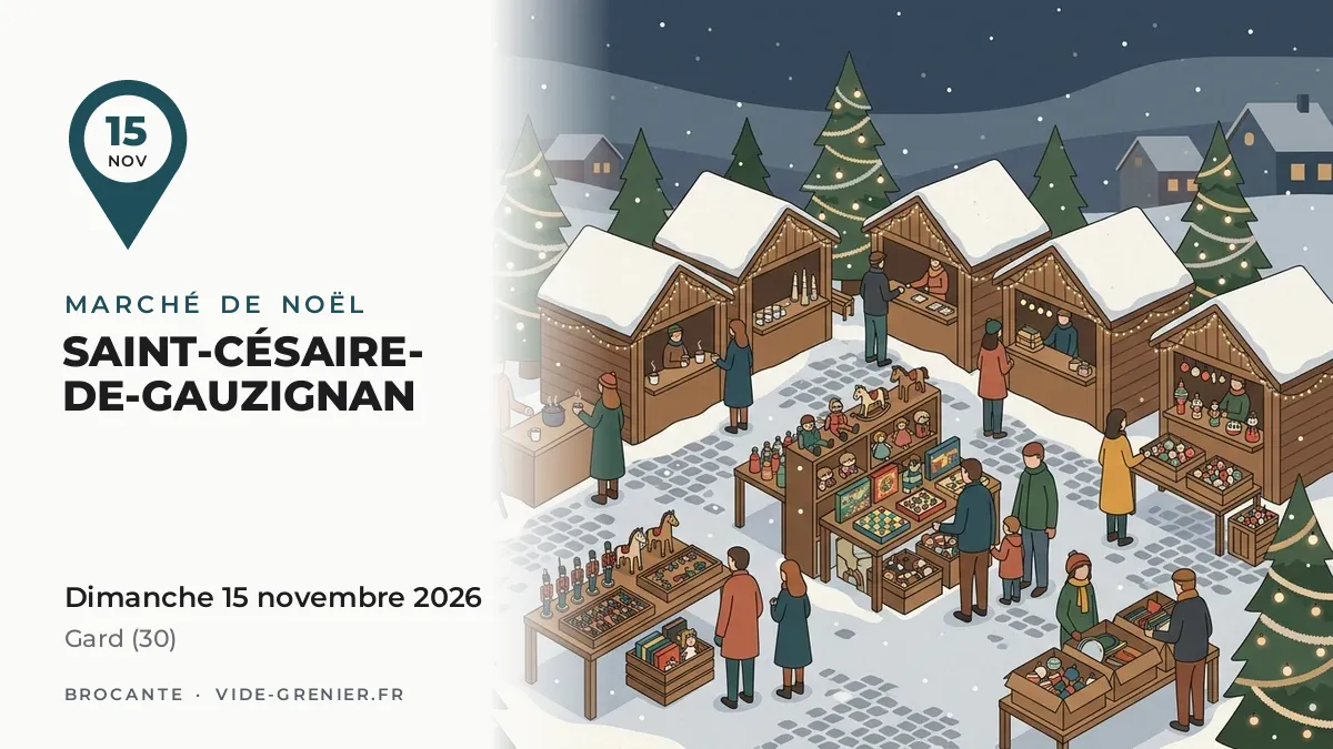 Marché de Noël à Saint-Césaire-de-Gauzignan, dimanche 15 novembre 2026