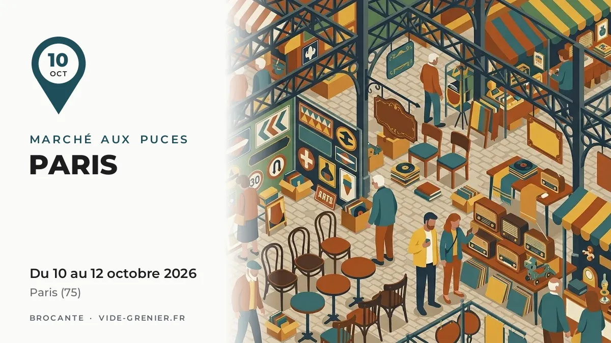 Marché aux puces à Paris, du 10 au 12 octobre 2026