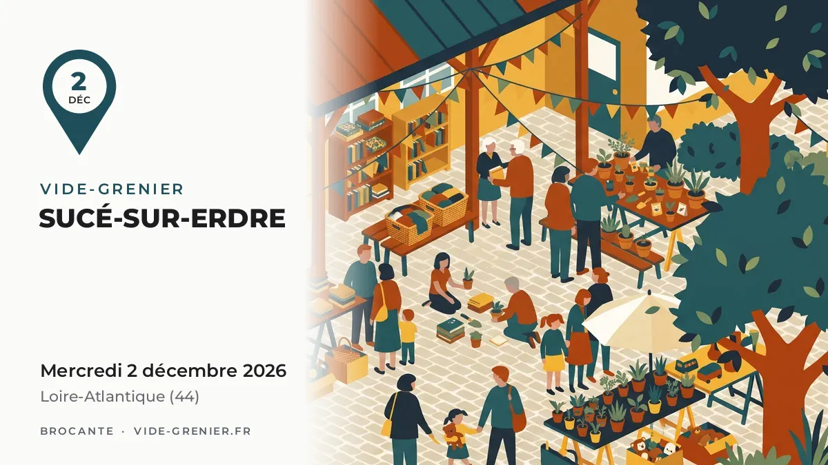 Vide-grenier à Sucé-sur-Erdre, mercredi 2 décembre 2026