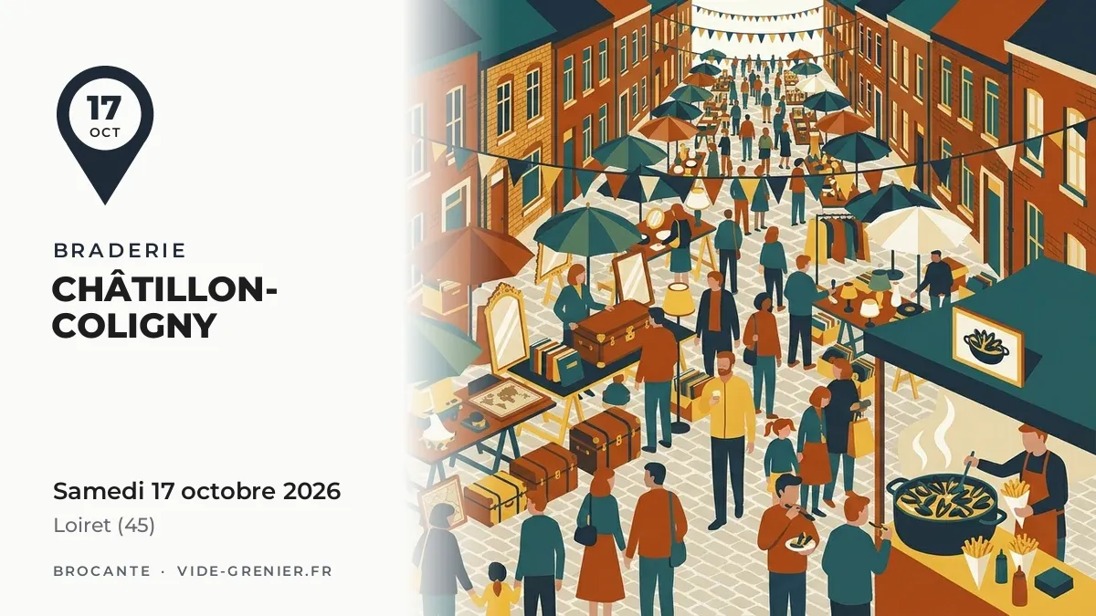 Braderie à Châtillon-Coligny, samedi 17 octobre 2026