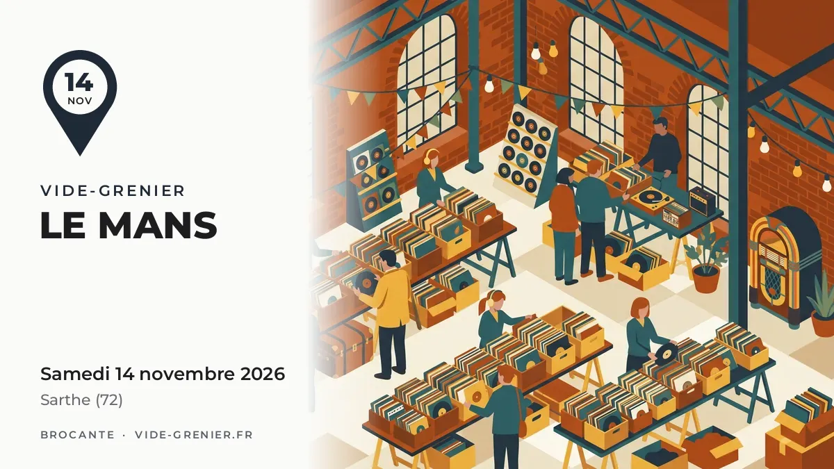 Vide-grenier à Le Mans, samedi 14 novembre 2026