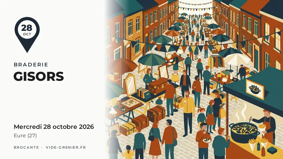 Braderie à Gisors, mercredi 28 octobre 2026