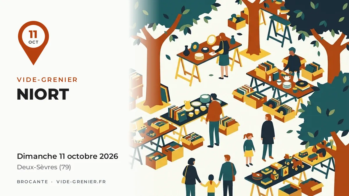 Vide-grenier à Niort, dimanche 11 octobre 2026
