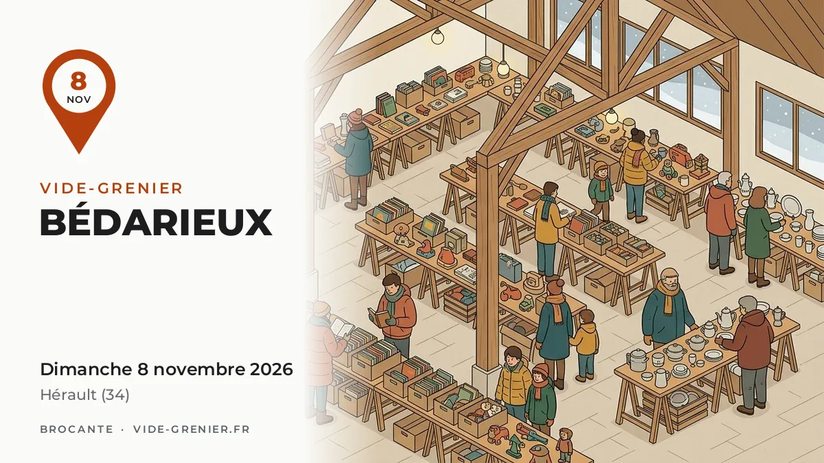 Vide-grenier à Bédarieux, dimanche 8 novembre 2026