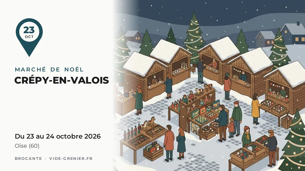 Marché de Noël à Crépy-en-Valois, du 23 au 24 octobre 2026