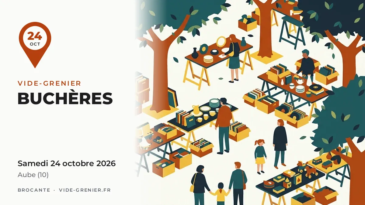 Vide-grenier à Buchères, samedi 24 octobre 2026