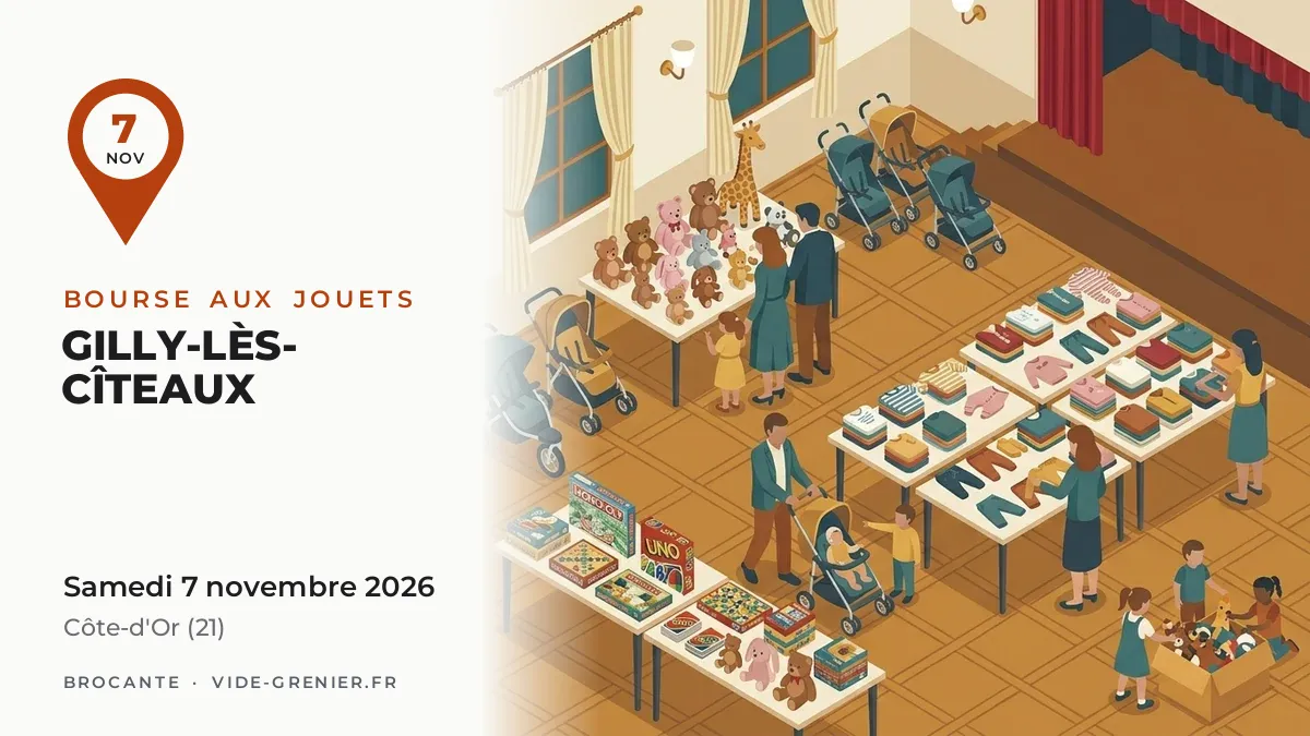 Bourse aux jouets à Gilly-lès-Cîteaux, samedi 7 novembre 2026