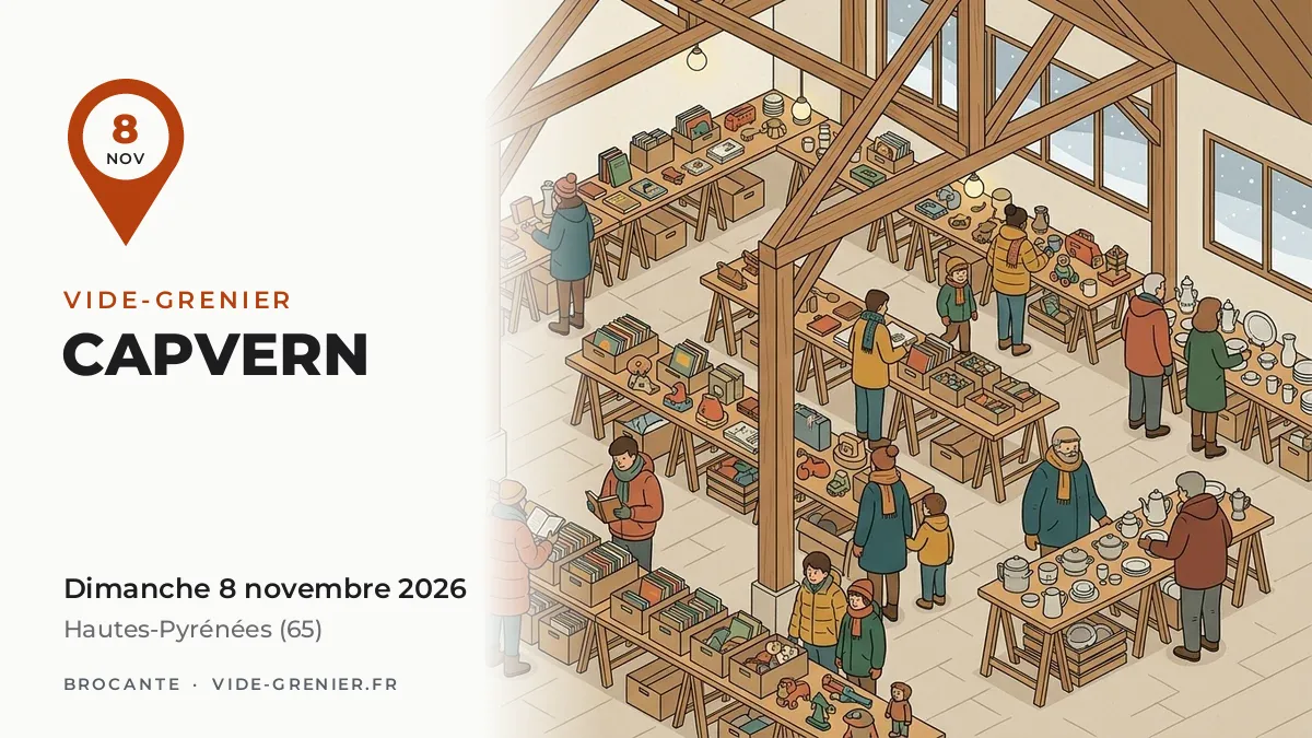 Vide-grenier à Capvern, dimanche 8 novembre 2026