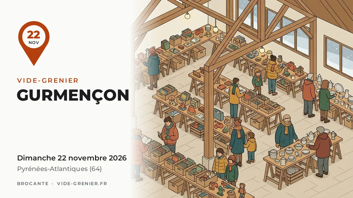 Vide-grenier à Gurmençon, dimanche 22 novembre 2026