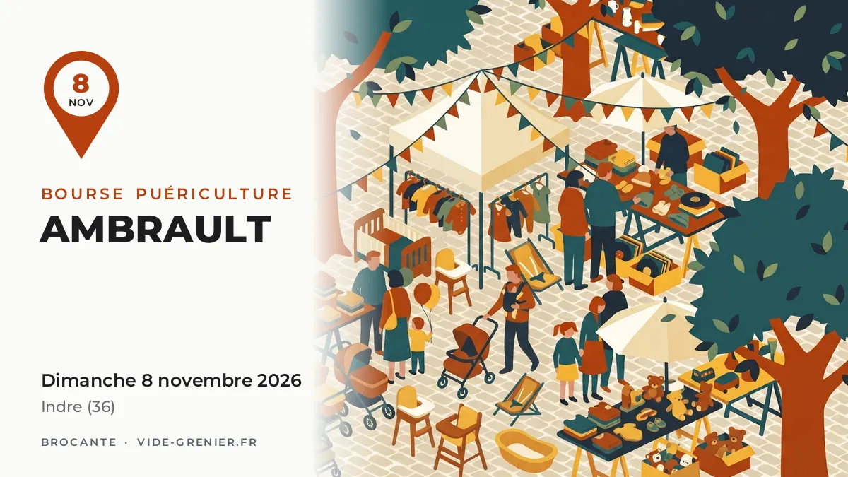 Bourse puériculture à Ambrault, dimanche 8 novembre 2026