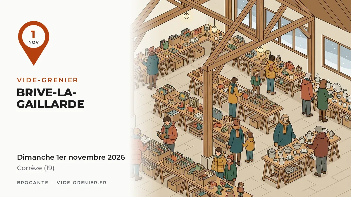 Vide-grenier à Brive-la-Gaillarde, dimanche 1er novembre 2026