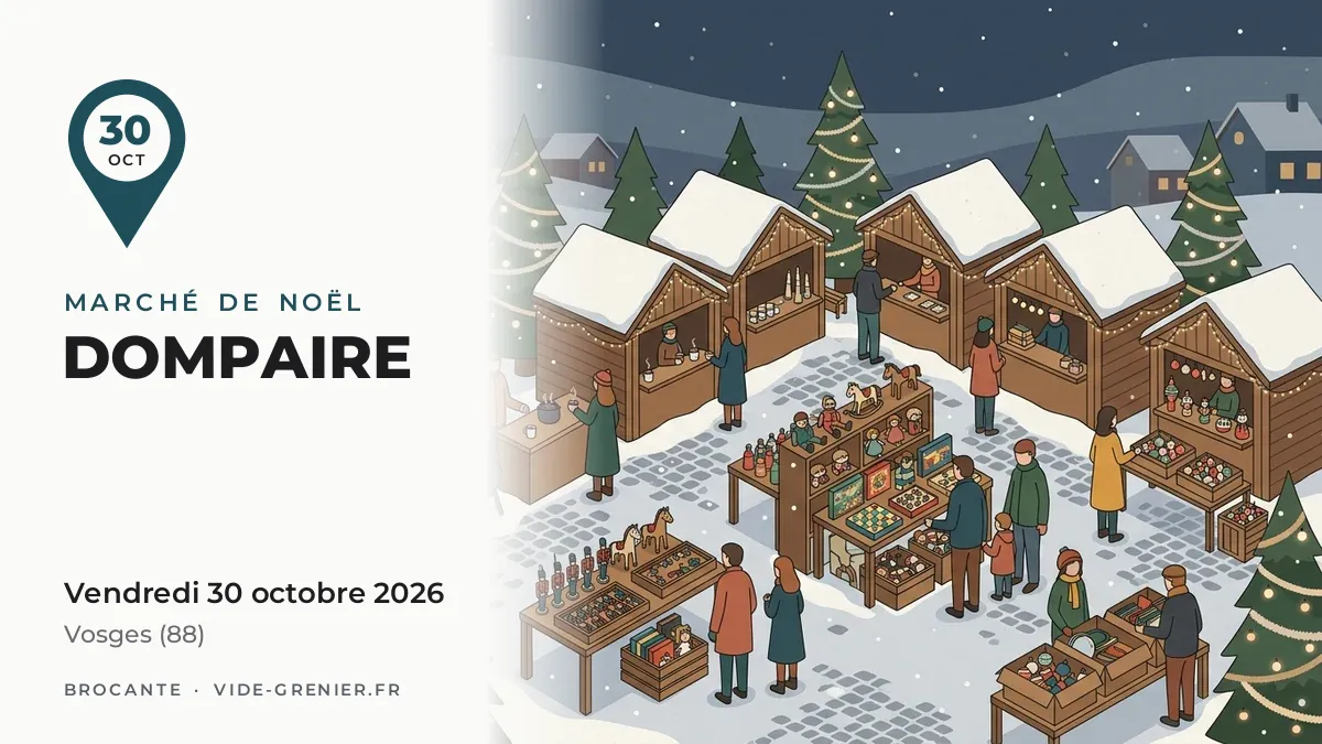 Marché de Noël à Dompaire, vendredi 30 octobre 2026