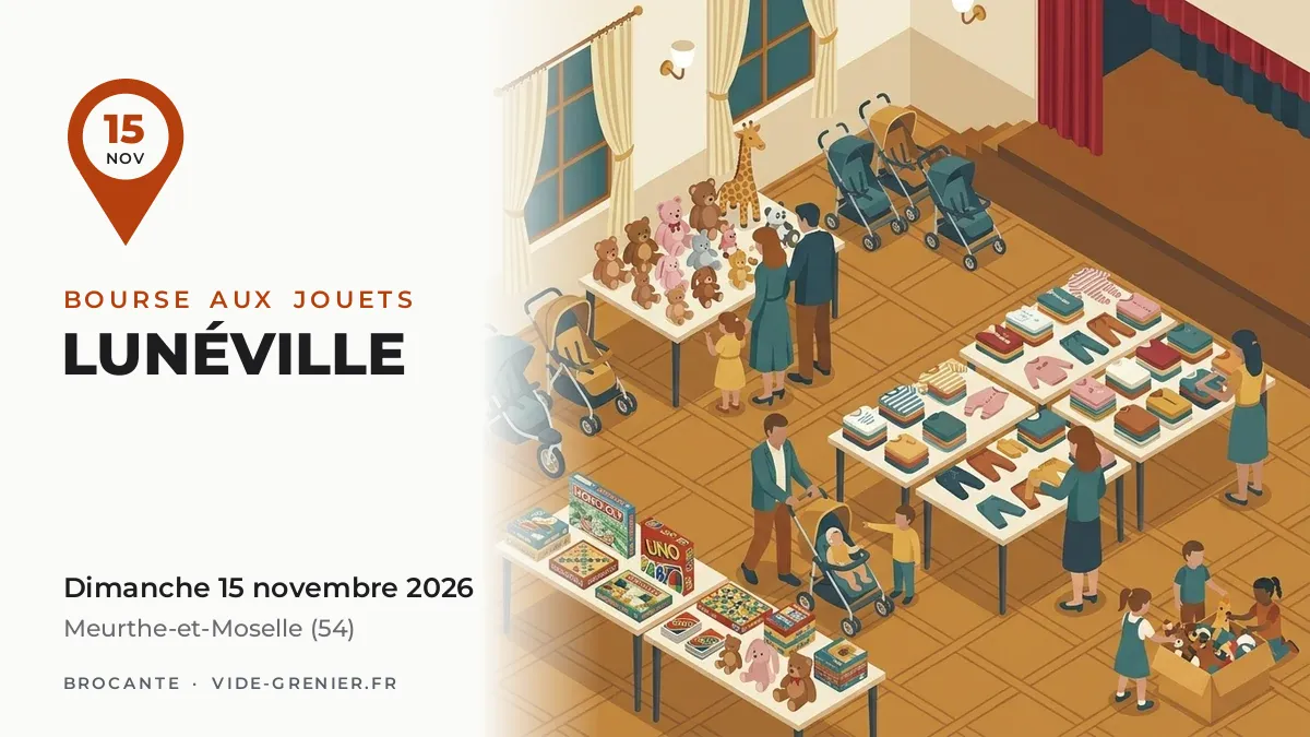 Bourse aux jouets à Lunéville, dimanche 15 novembre 2026