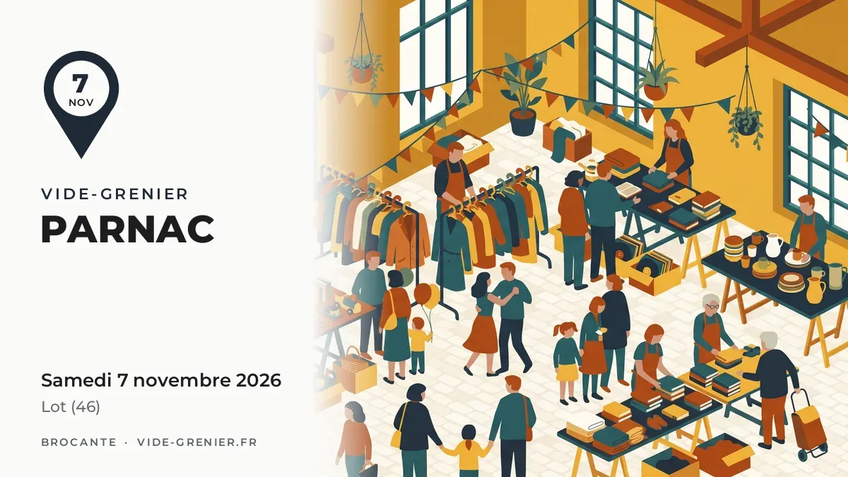 Vide-grenier à Parnac, samedi 7 novembre 2026