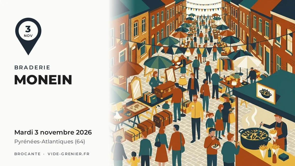 Braderie à Monein, mardi 3 novembre 2026