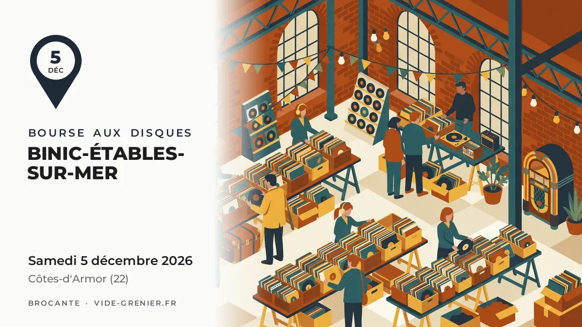 Bourse aux disques à Binic-Étables-sur-Mer, samedi 5 décembre 2026