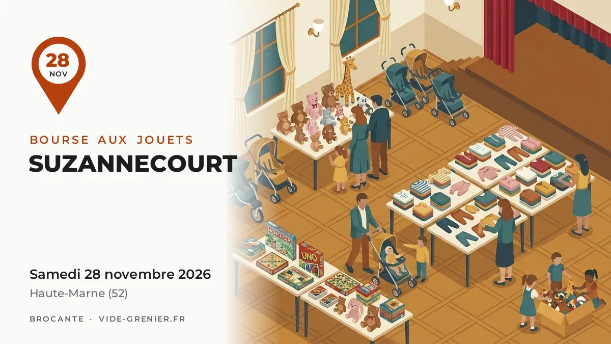 Bourse aux jouets à Suzannecourt, samedi 28 novembre 2026