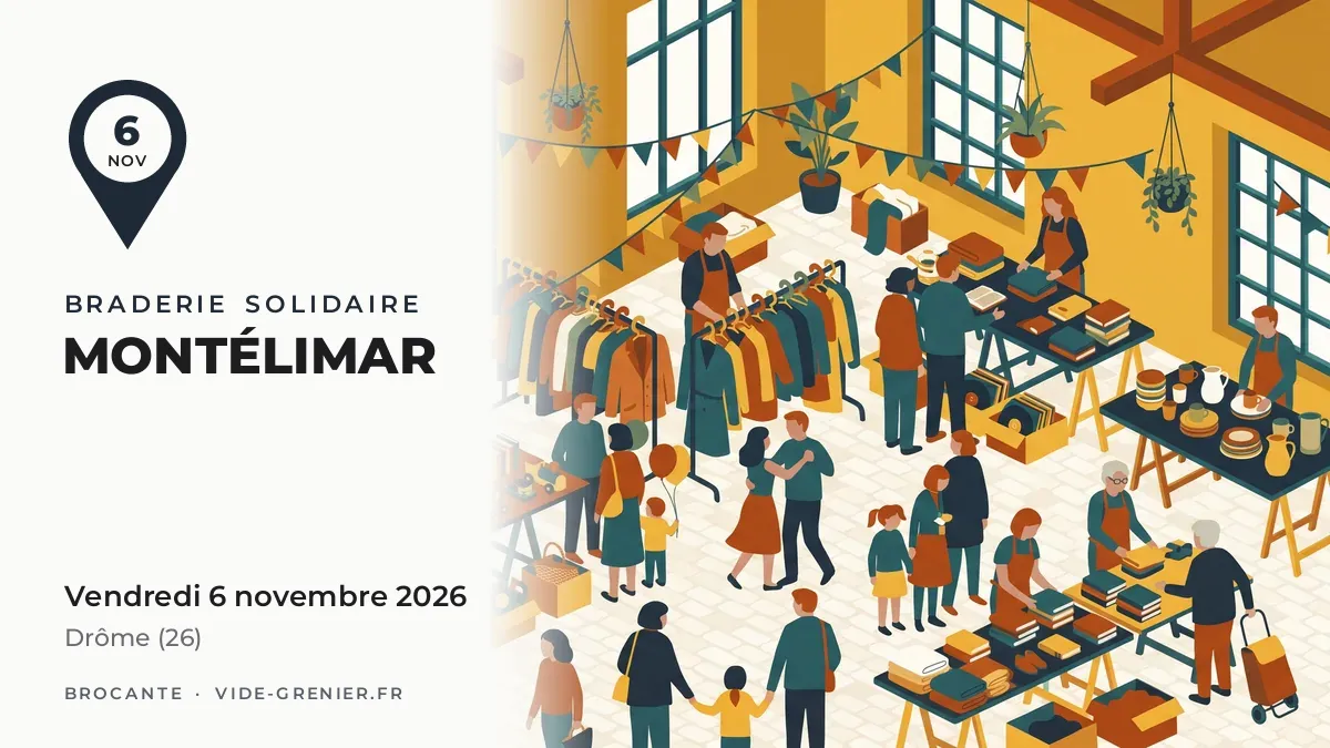 Braderie solidaire à Montélimar, vendredi 6 novembre 2026
