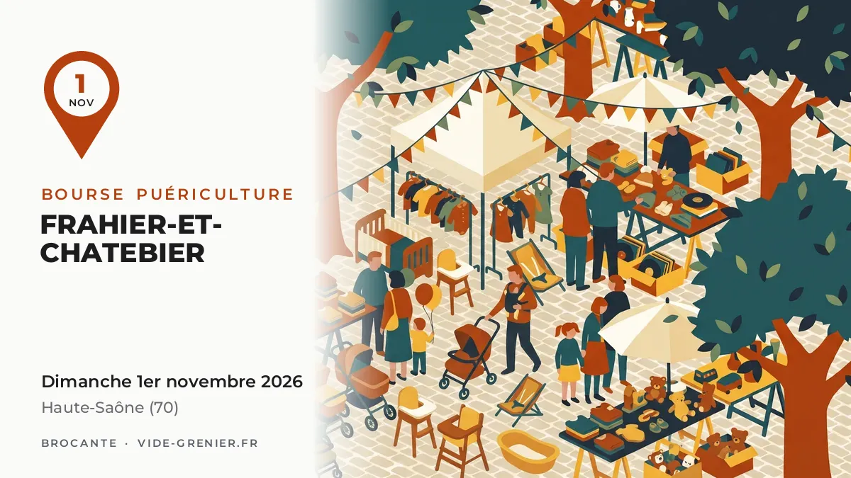 Bourse puériculture à Frahier-et-Chatebier, dimanche 1er novembre 2026