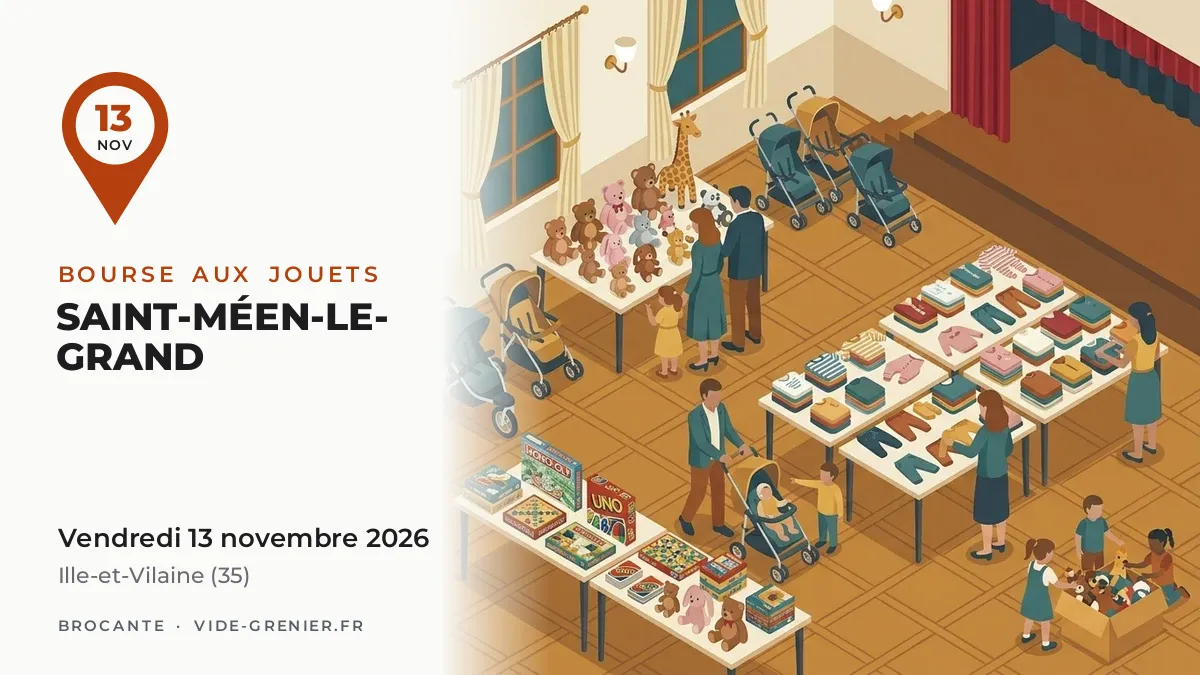 Bourse aux jouets à Saint-Méen-le-Grand, vendredi 13 novembre 2026