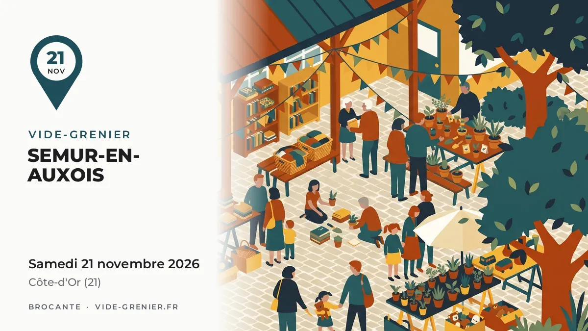 Vide-grenier à Semur-en-Auxois, samedi 21 novembre 2026