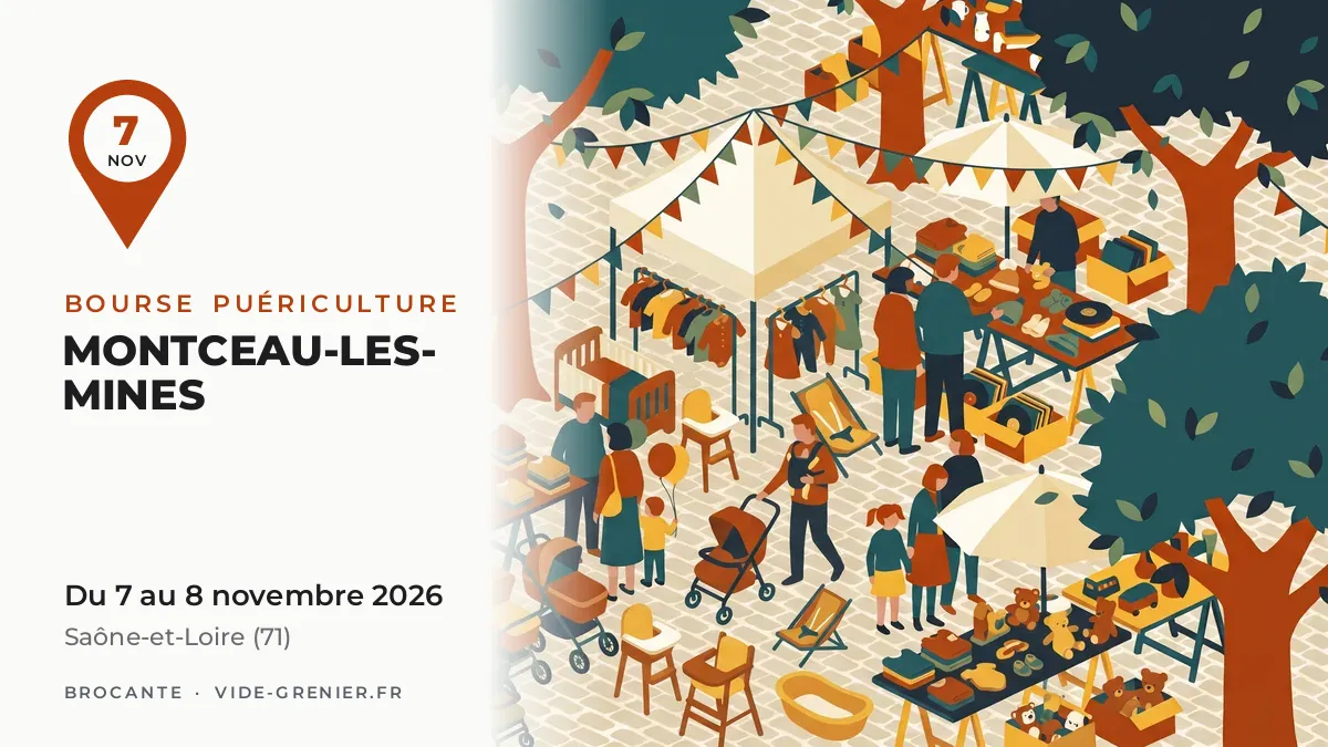 Bourse puériculture à Montceau-les-Mines, du 7 au 8 novembre 2026