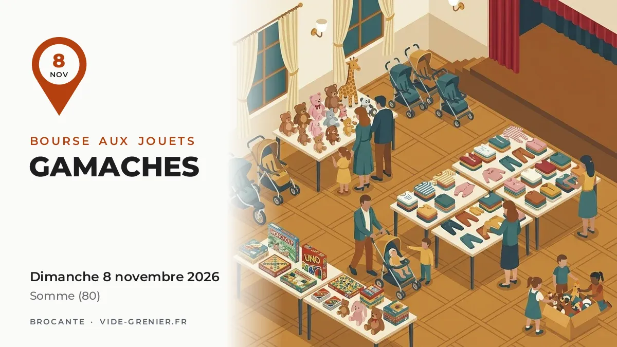 Bourse aux jouets à Gamaches, dimanche 8 novembre 2026