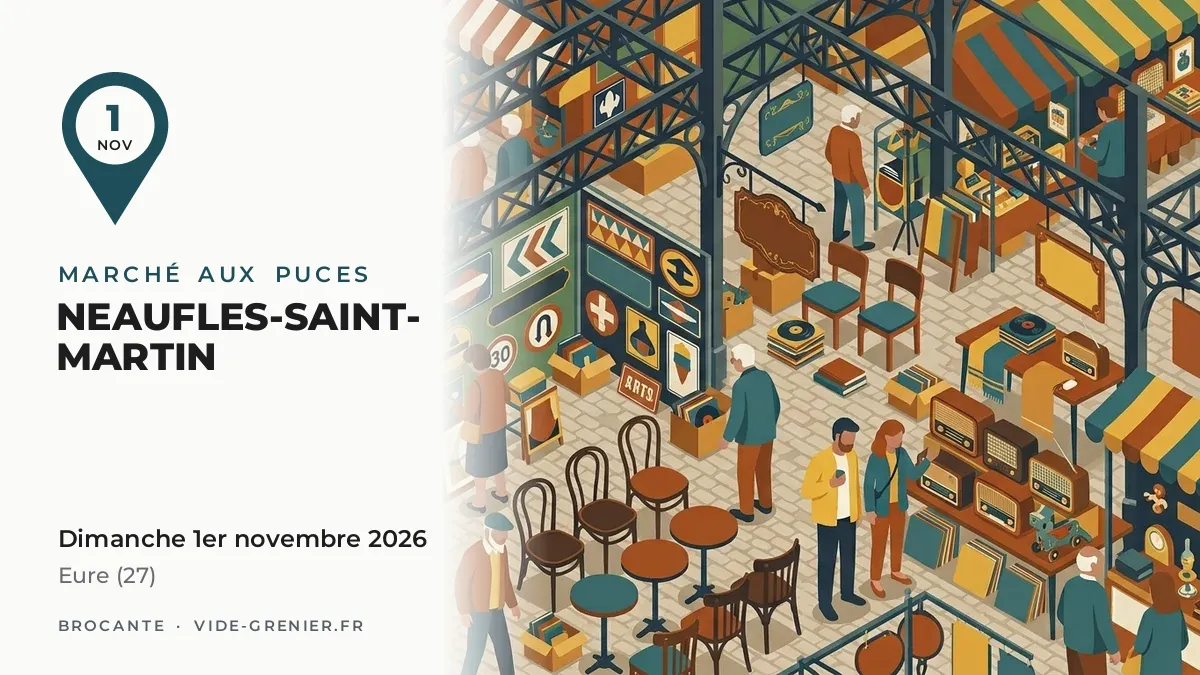 Marché aux puces à Neaufles-Saint-Martin, dimanche 1er novembre 2026