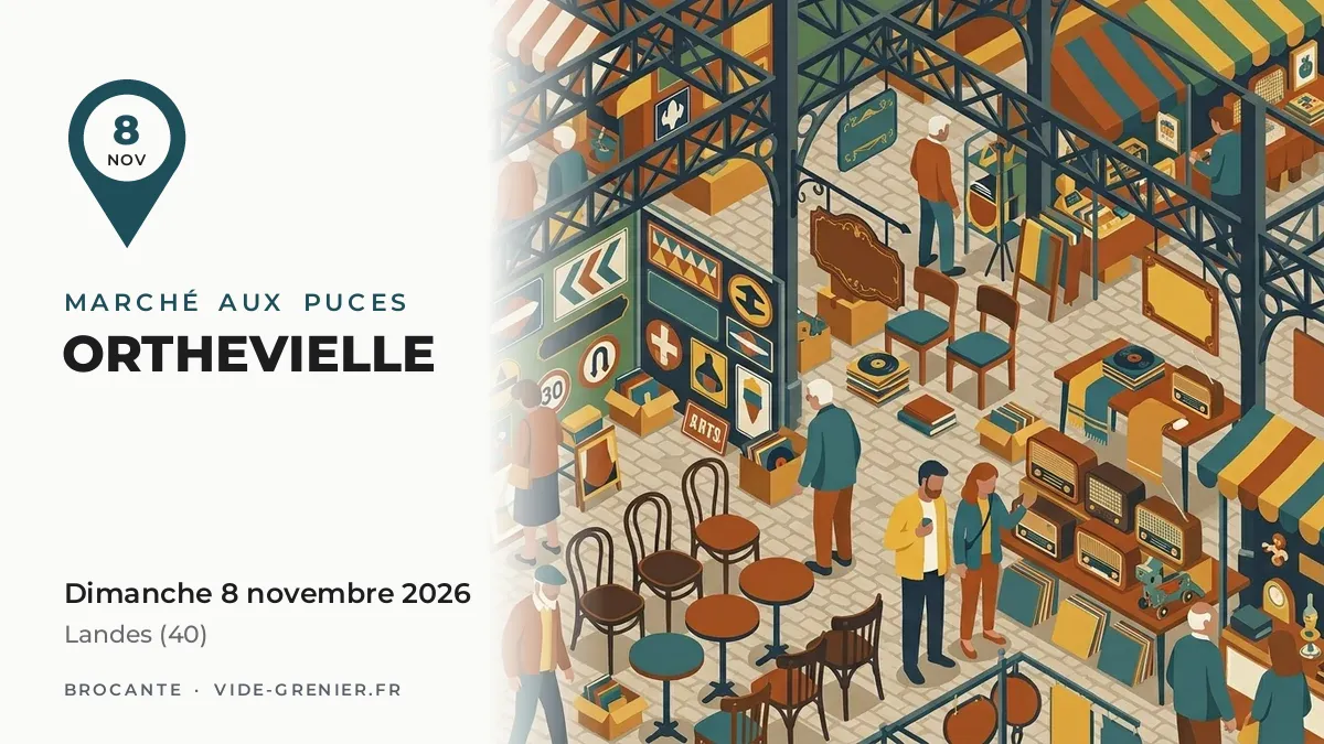 Marché aux puces à Orthevielle, dimanche 8 novembre 2026