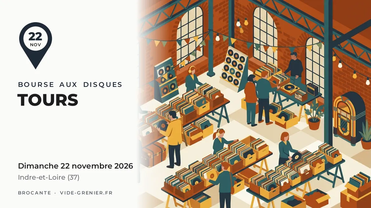 Bourse aux disques à Tours, dimanche 22 novembre 2026