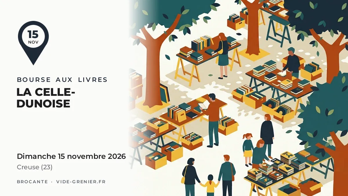 Bourse aux livres à La Celle-Dunoise, dimanche 15 novembre 2026