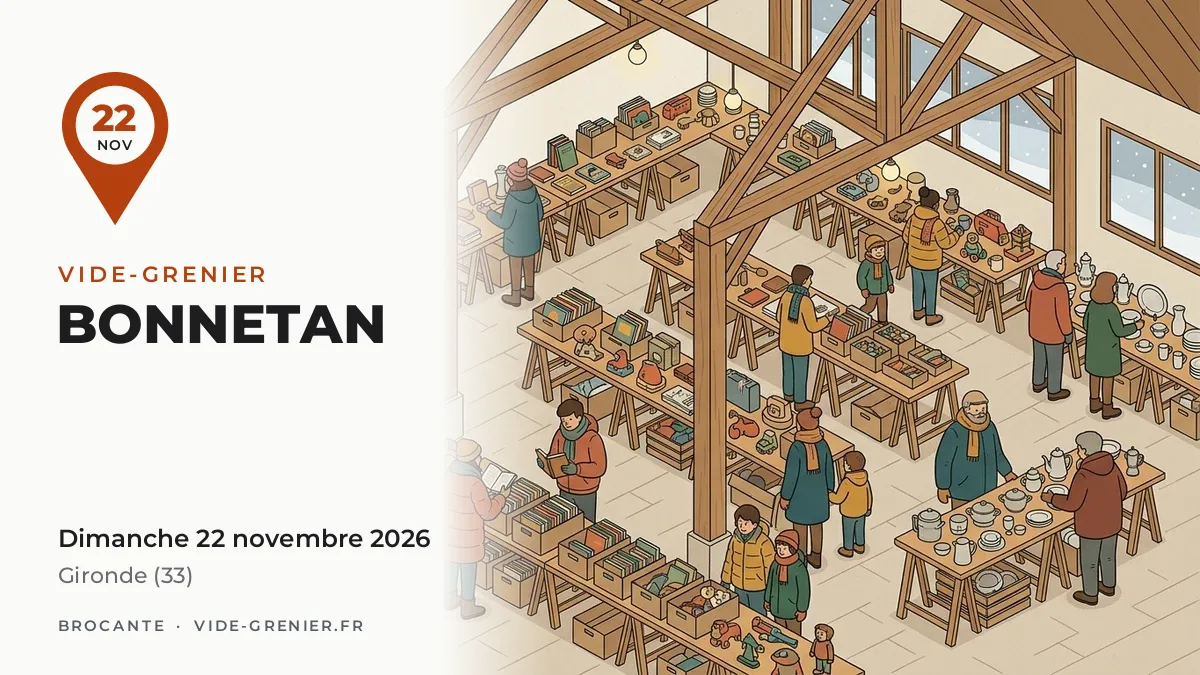Vide-grenier à Bonnetan, dimanche 22 novembre 2026